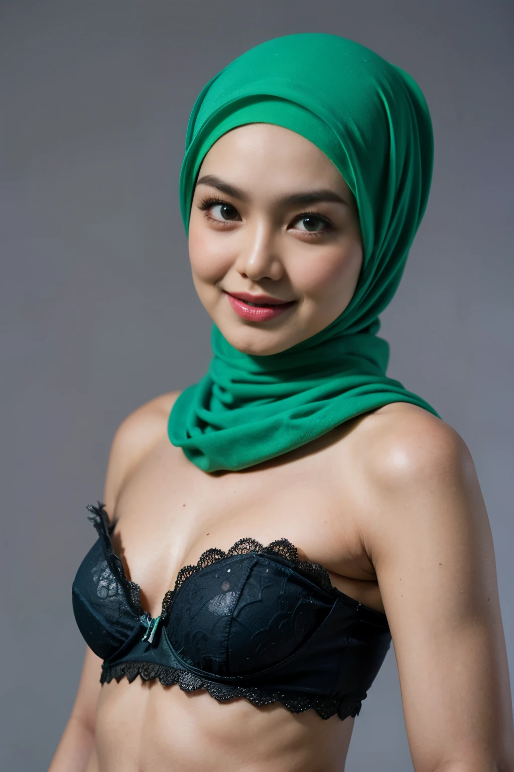 G-STRING & THONG, (from behind out) seductive pose, ((Flat Chest:1.2)), (Happy smile), (((HIJAB MALAY GIRL))), masutepiece, High quality, UHD 32K, Realistic face, Realistic skin feeling , A Japanese Lady, 58 years old matured lady, , Very cute and baby-like face, (((FLAT CHEST))), (Night time at forest), ((look In front at the camera and SADNESS)), (((GREEN FLUORESCENT & GREEN FLUORESCENT))), (((CUTE GIRL))), ((GREY FLUORESCENT LIPS)), ((Floral Pattern)) little ((wearing pastel lace strapless bra)), dark night background , black forest night, horror scary place,