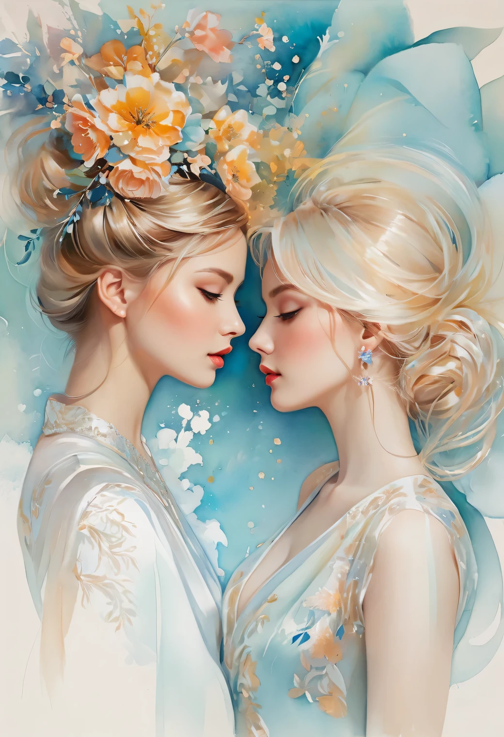 chiaroscuro technique,illustration,elegant,Collaborate and work solo,(best quality,4k,8k,highres,masterpiece:1.2),ultra-detailed,(realistic,photorealistic,photo-realistic:1.37),fine details,delicate lines,perfectly balanced contrast,rich shadows and highlights,painterly texture,impressive depth of field,vibrant colors,subtle gradation,compelling composition,dramatic lighting,dynamic angles,expressive facial features,fine clothing and accessories,refined gestures,artistic poses,harmonious background/details,beautifully styled hair,atmospheric environment,mysterious atmosphere,intense emotions,focused expression,timeless elegance,subtle storytelling