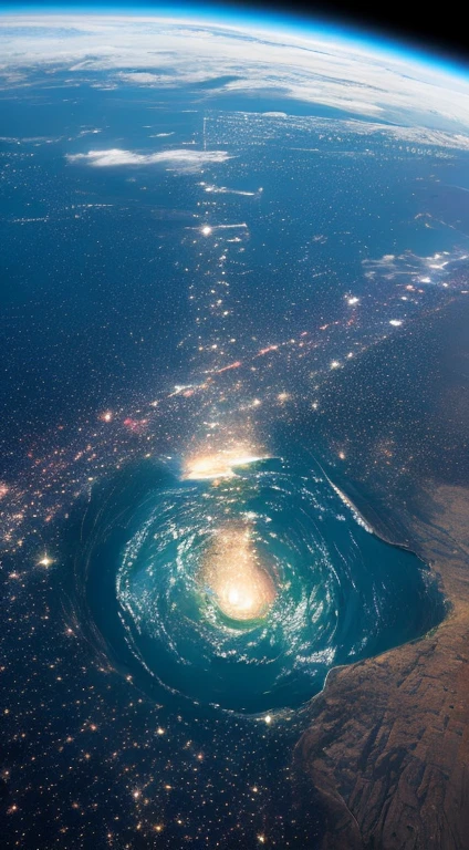 space travel　Real　Looking down on the planet