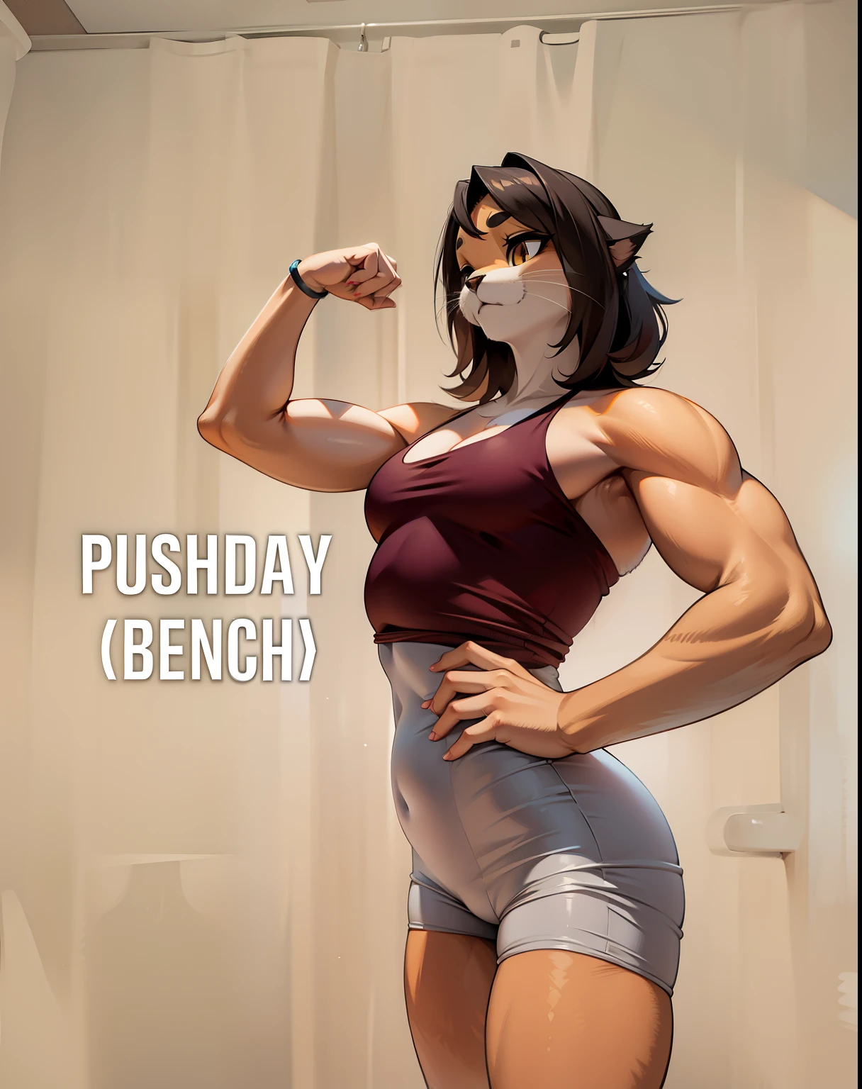 8k, RAW photo, best quality, masterpiece:1.2), MUSSAL MOMY CAT GIRL FURRY