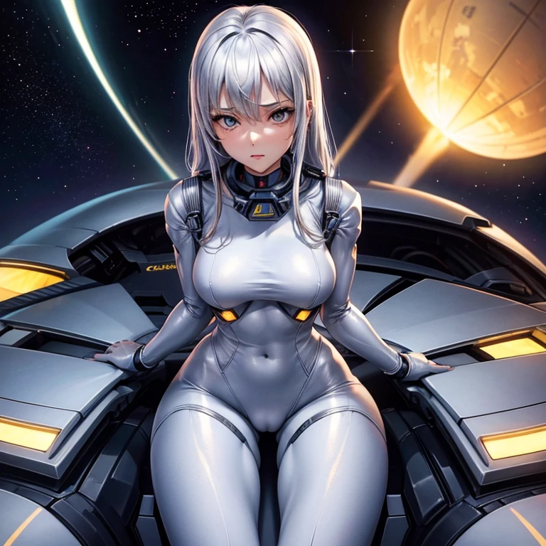 Camel toe,fit clothes, large breasts, sexy girl,Sitting with legs spread,Lying with legs spread,
Small girl, girl,
Silver hair,,masturbate,Masturbate,voluptuous,Seduce,
, super model, slender girl,,
,alien girl,spaceship,High technology,Drive the robot,Put on a space suit.,