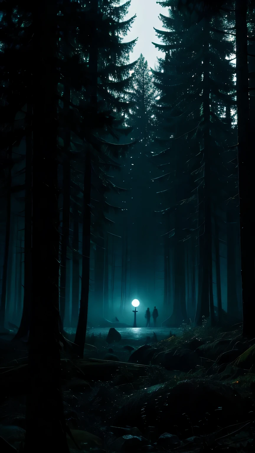The forest darkens once more, with moonlight serenely glowing, as the mysteries of these breaths linger.