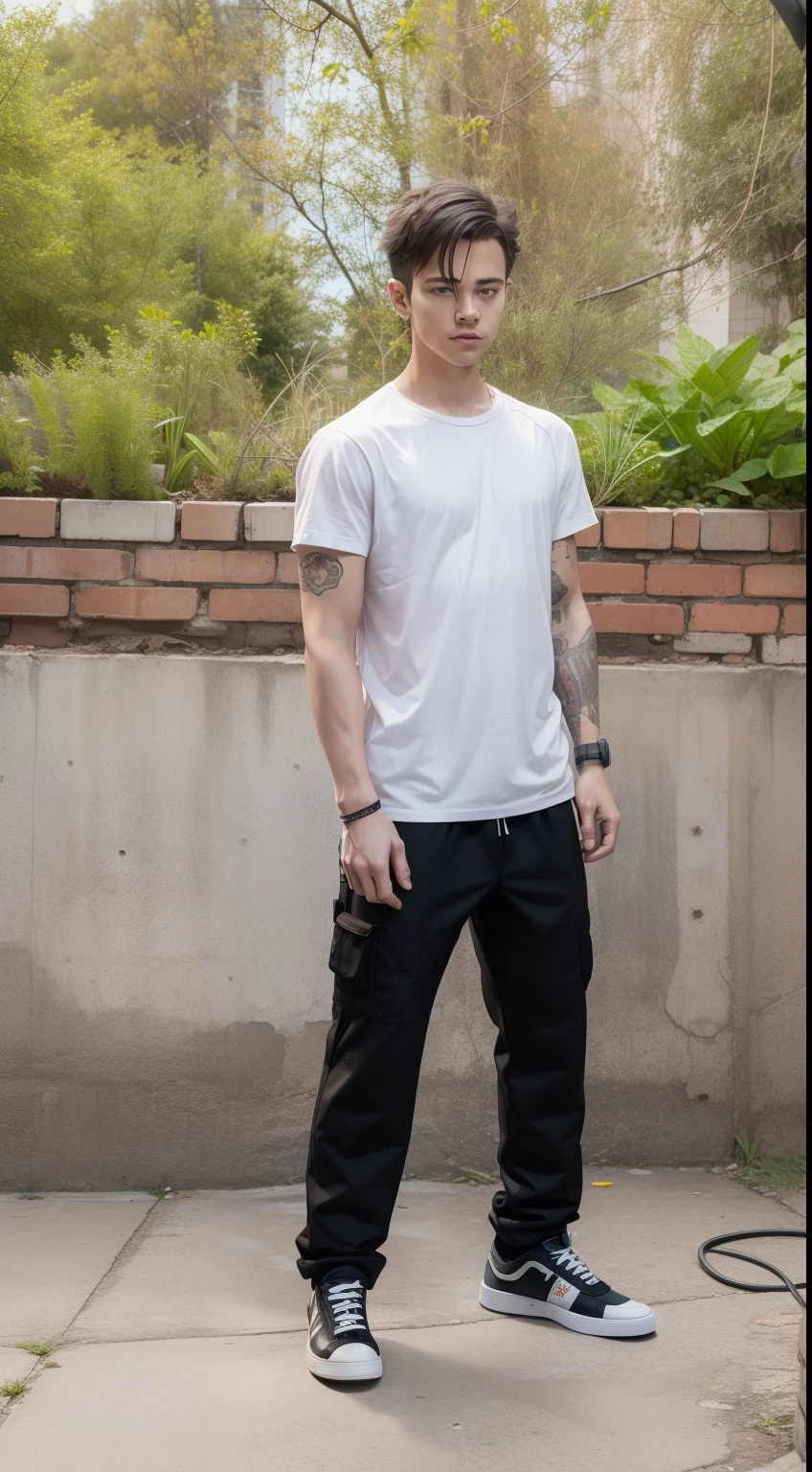 cyberpunk,smartboy,lighting realistic background,8k,u4, white shoes