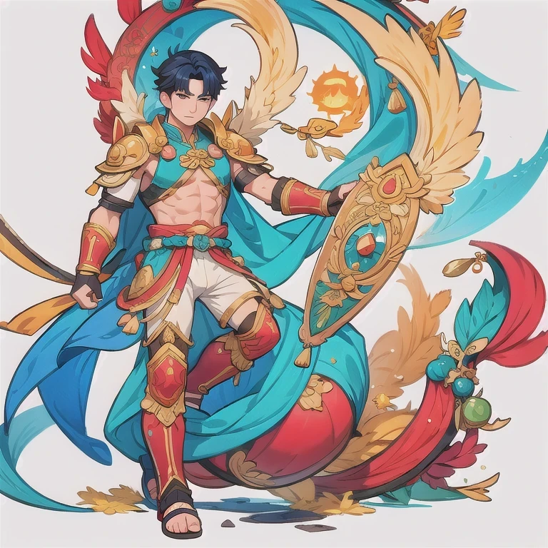An Alafiid man holds a large white number 3 in front of a gray background, dragon, author：Li Song, author：Cold plum, Leng Jun, inspired by Huang Gongwang, author：Sun Long, Huang Longli, inspired by Wen Zhengming, by Zhou Fang, steve zheng, author：Barbara Longi, inspired by Wang Zhenpeng, Reality, masterpiece, best quality, high resolution, Very detailed), A young handsome man posing nude，Surrounded by crystals, Crystal personified as a man, 