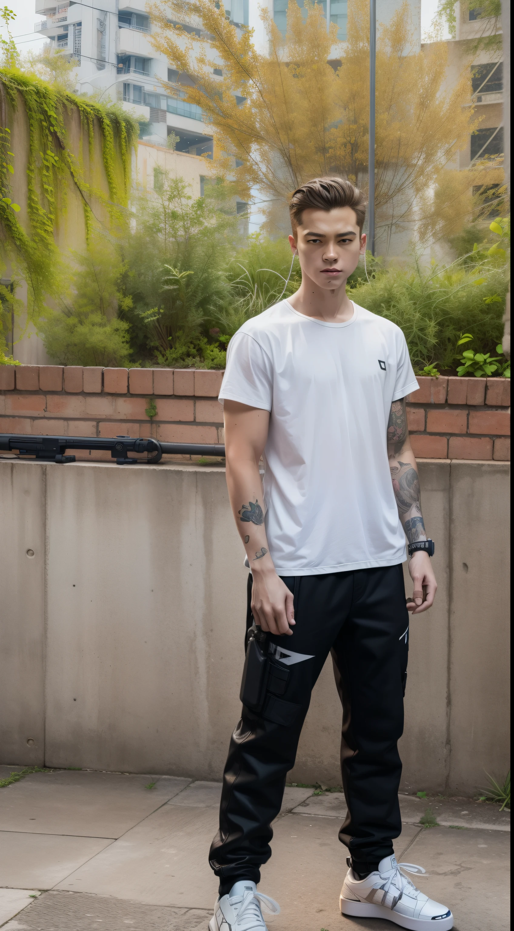 cyberpunk,smartboy,lighting realistic background,8k,u4, white shoes