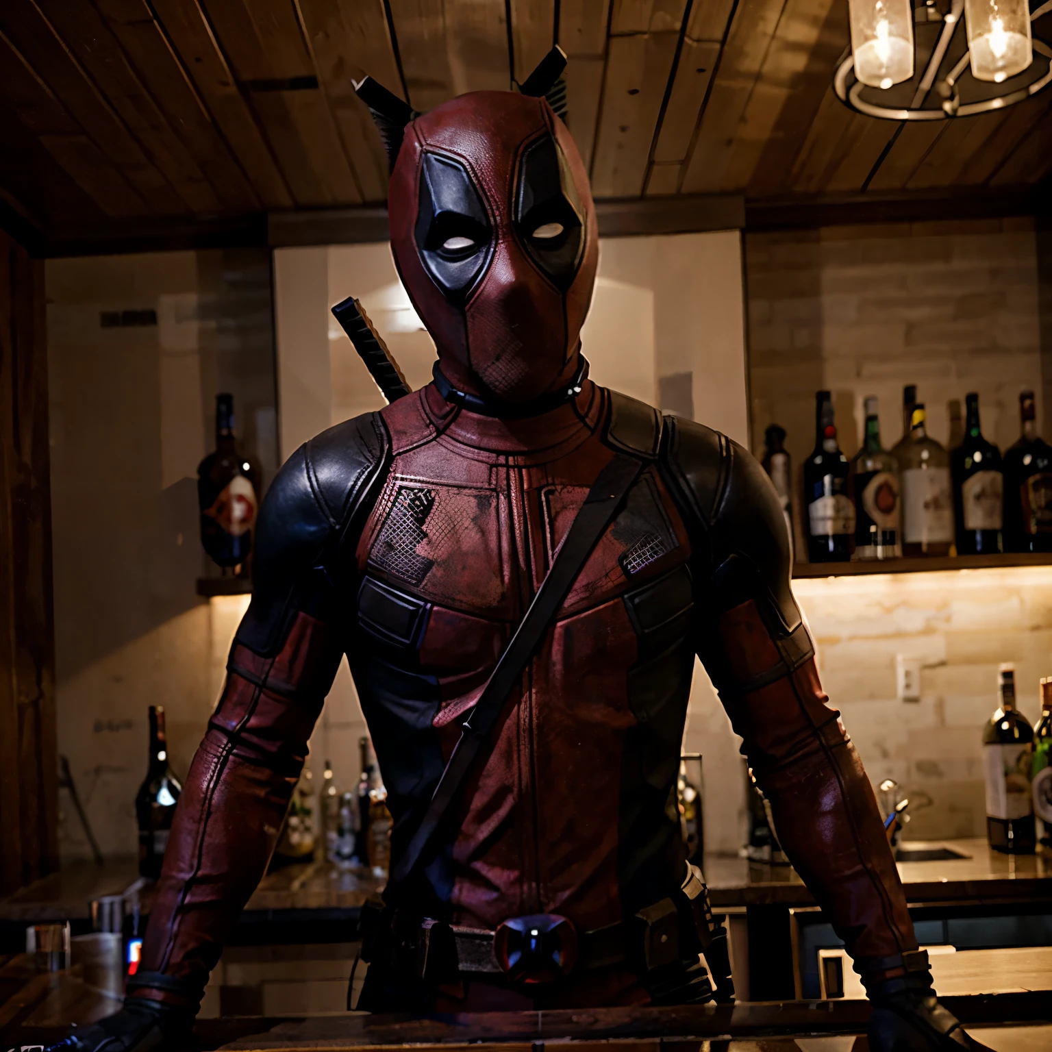 Deadpool en un bar 