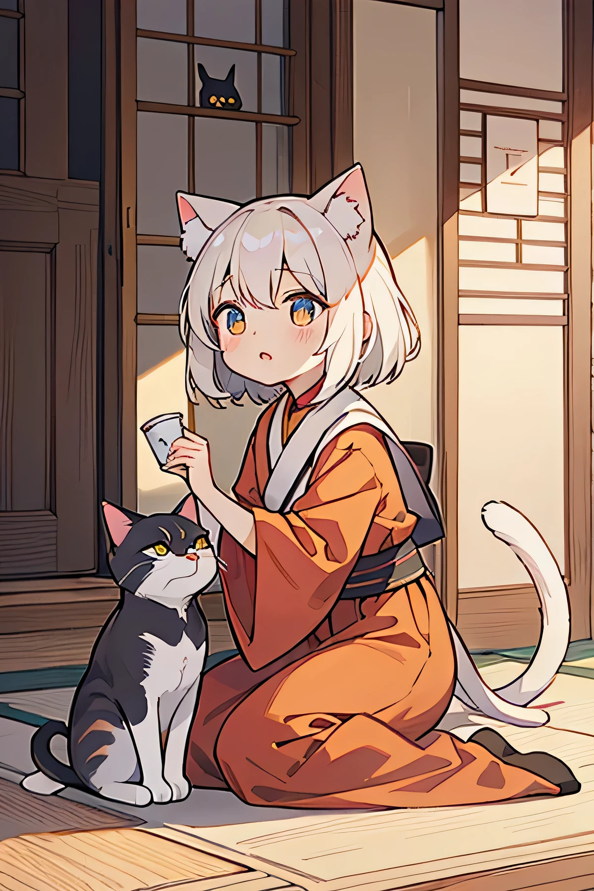Cat dressed as a fortune teller,animal,Cat,not human,