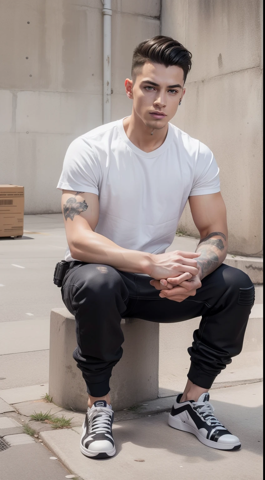 cyberpunk,smartboy,lighting realistic background,8k,u4, white shoes