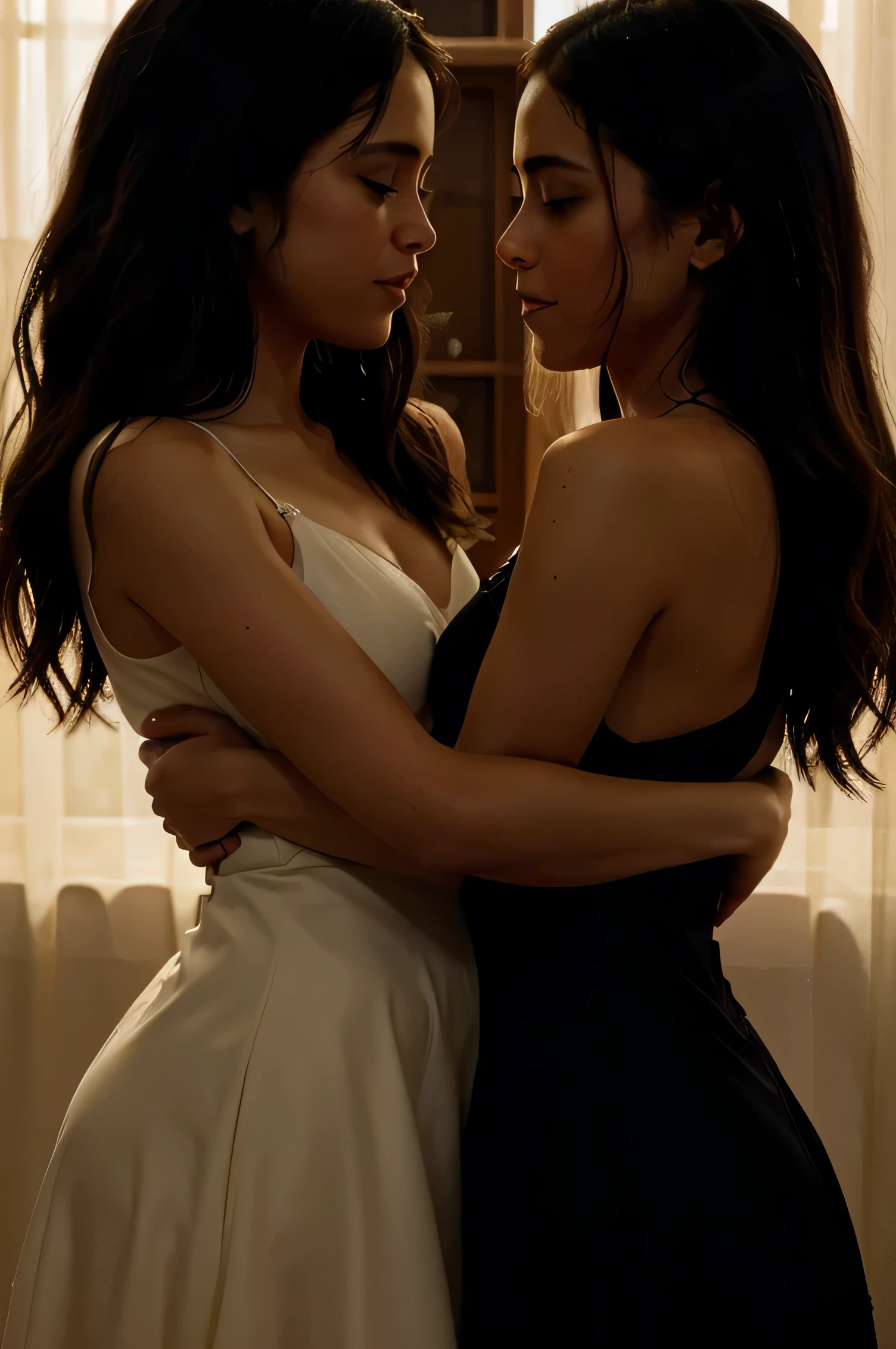 Una portada sobre "El amor es de dos personas" could include two silhouettes intertwined in a hug, with a soft background that represents the union and complicity between two individuals. This symbolic image captures the idea that love requires the mutual participation of both people to flourish..