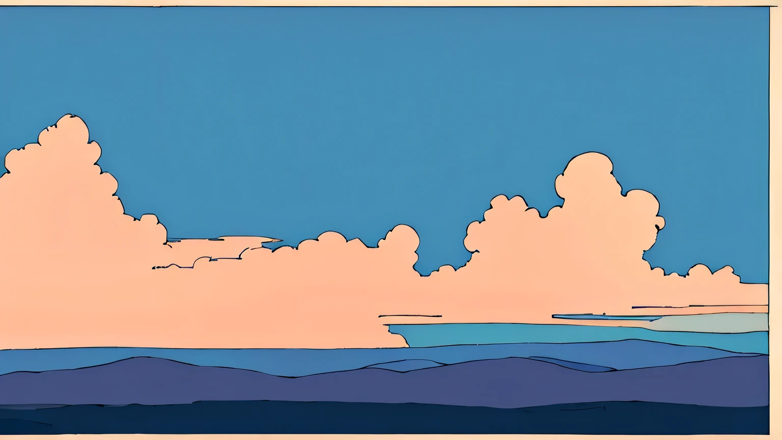 citypop, Futuristic yet lofi, retro, master piece, (( side shot)), Chillout, relax, ((prairie)),((towering cumulus clouds)),((no human)),((no person))