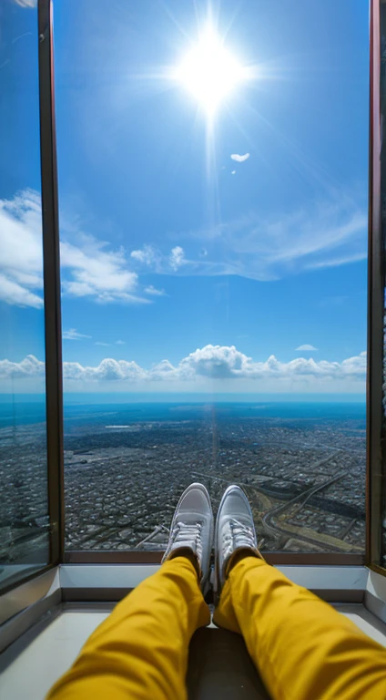 View from a space elevator　500 meters above ground