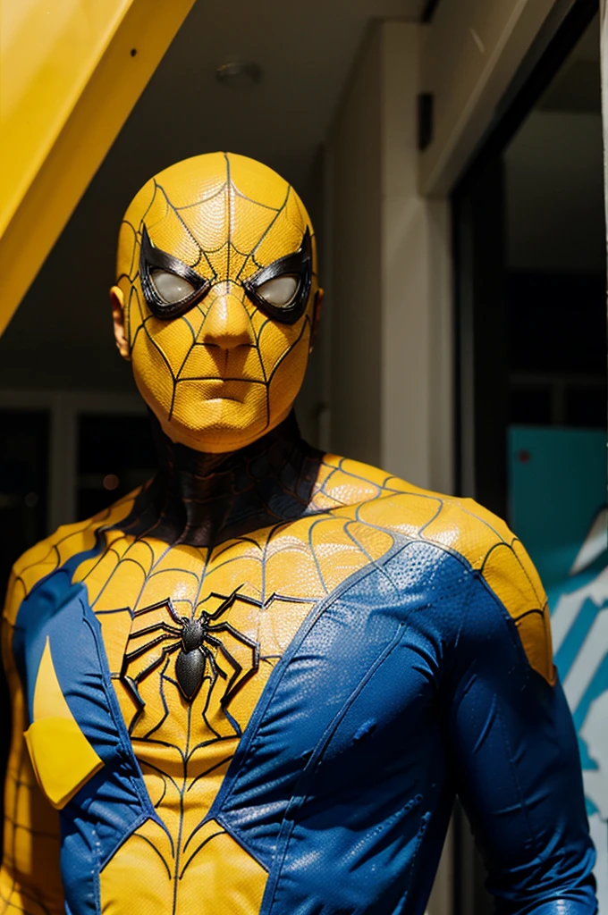 Blue and yellow spiderman