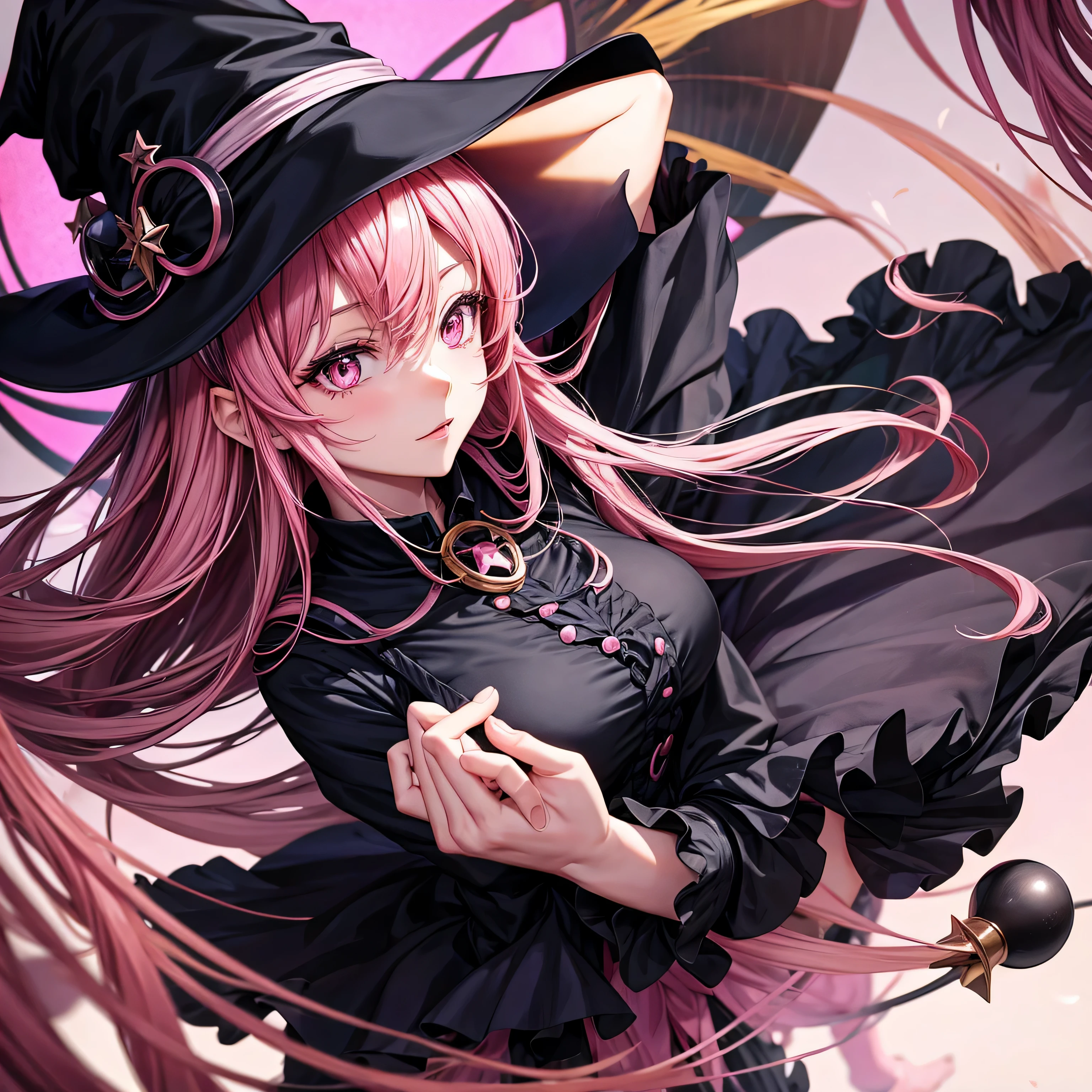 teenage girl,Witch,pink,black,Milo