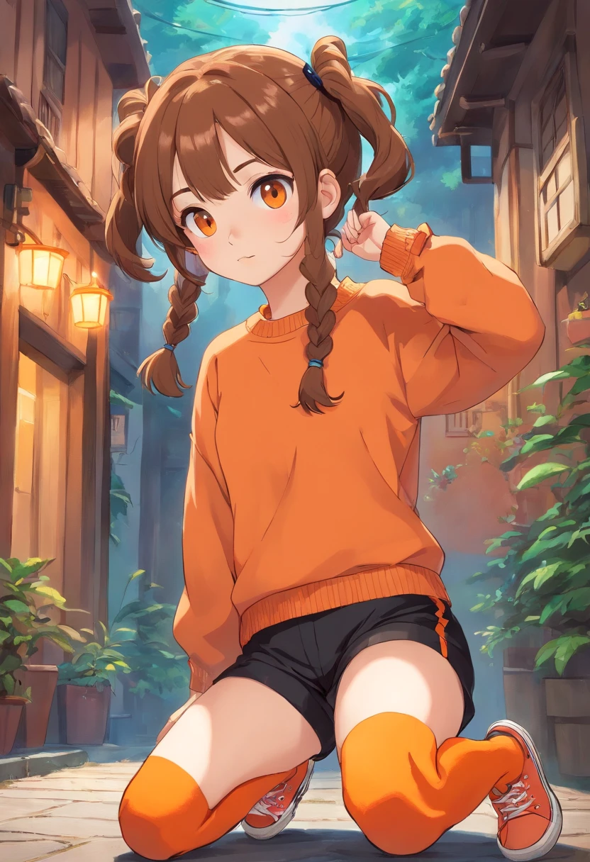 NSFW,natsuiro matsuri,One Side Ponytail,Bodycon,Micro Dress,Midnight Alley,narrow road,In the shade,(Perfect hands),(Perfect Anatomy),(masterpiece),(highest quality)