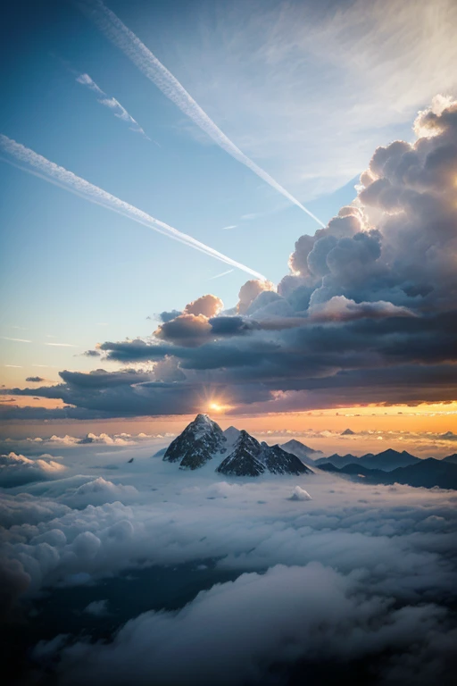 I once climbed a mountain in the past,reach the top of the mountain,What a magnificent beauty that is,The cold wind blows by my side,Brings tremors,Breathing almost stopped due to the beautiful scenery in front of me,That was when I was just about to wake up in the morning,I witness its glory,Like the most perfect poached egg,Placed in the sea of blue clouds called the sky,Waiting for God to enjoy it。