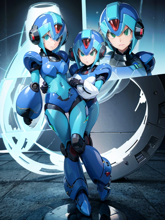 A lot of female Reploids, All are cute and pretty, Full Body Shot