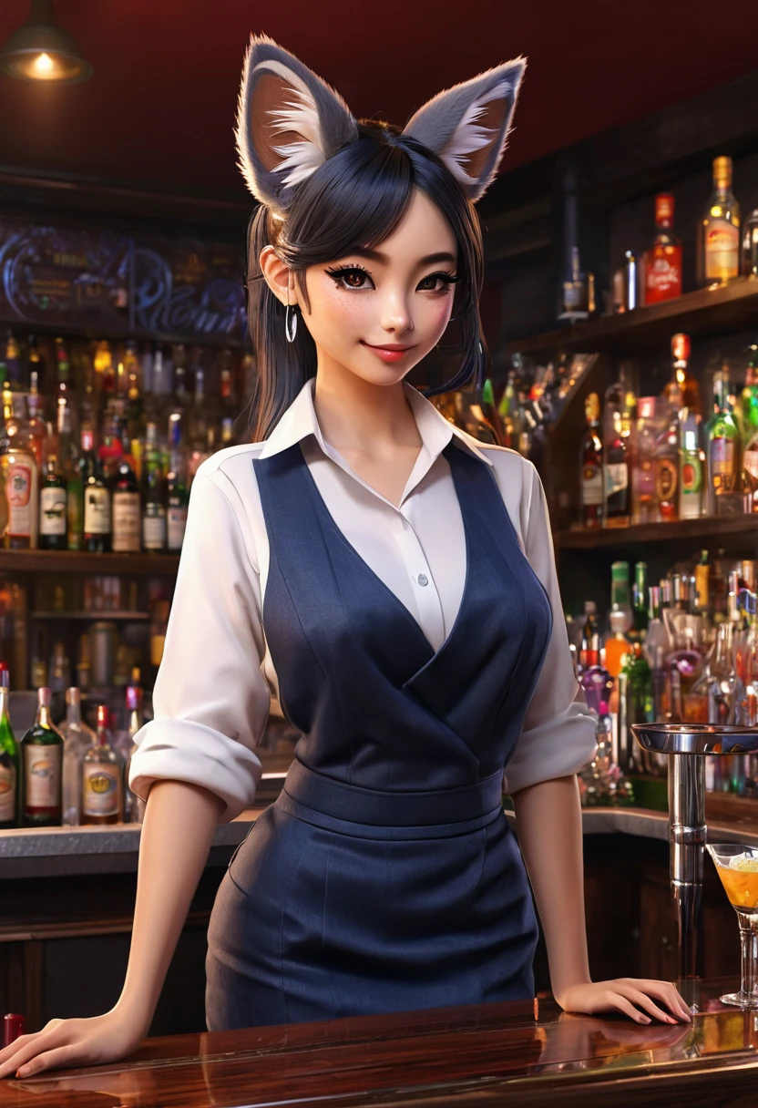 top quality, best quality, High-quality illustrations, masterpiece, super high resolution, detailed background, bartender, bar, cocktail, 6+boys, 6+girls, absurdres(highly detailed beautiful face and eyes)perfect anatomy, expression, good lighting, cinematic shadow(kemono, furry anthro)assorted poses, dynamic angle,