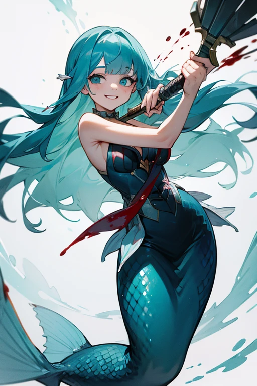 mermaid、Blood splatter、Ocean、Bloody knife、Smiling graciously、Taunt、3×3