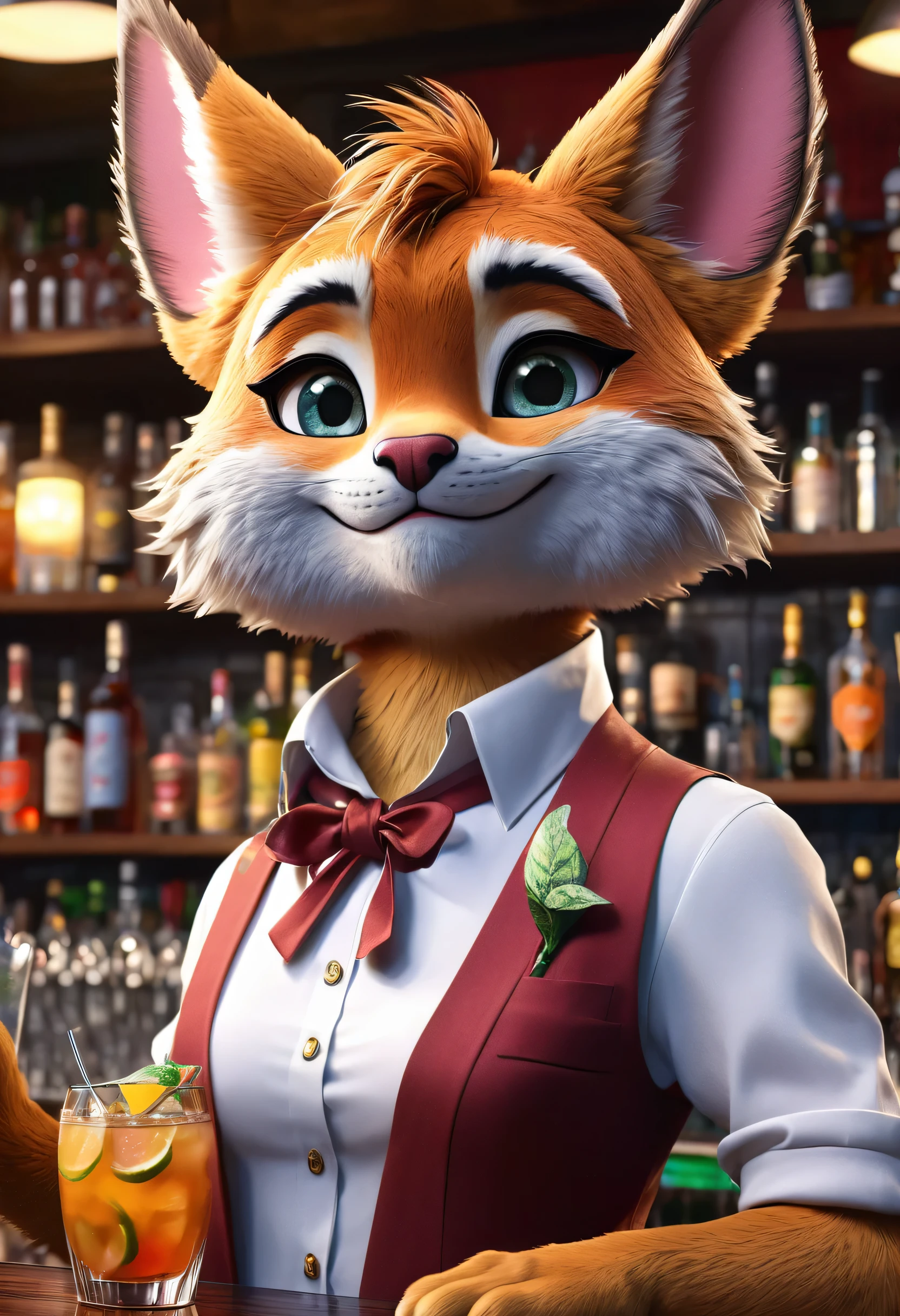 top quality, best quality, High-quality illustrations, masterpiece, super high resolution, detailed background, bartender, bar, cocktail, 6+boys, 6+girls, absurdres(highly detailed beautiful face and eyes)perfect anatomy, expression, good lighting, cinematic shadow(kemono, furry anthro)assorted poses, dynamic angle,