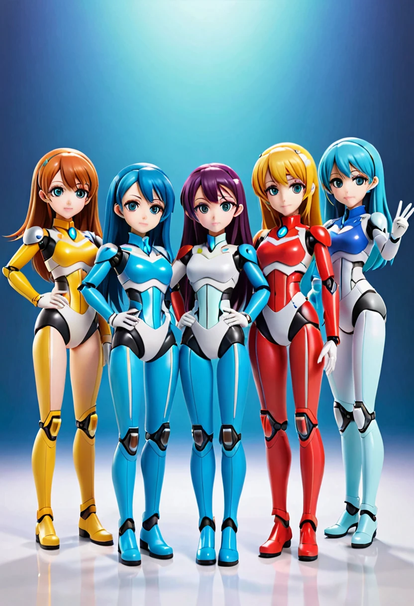 A lot of female Reploids, All are cute and pretty, Full Body Shot, Masterpiece, Group selfie