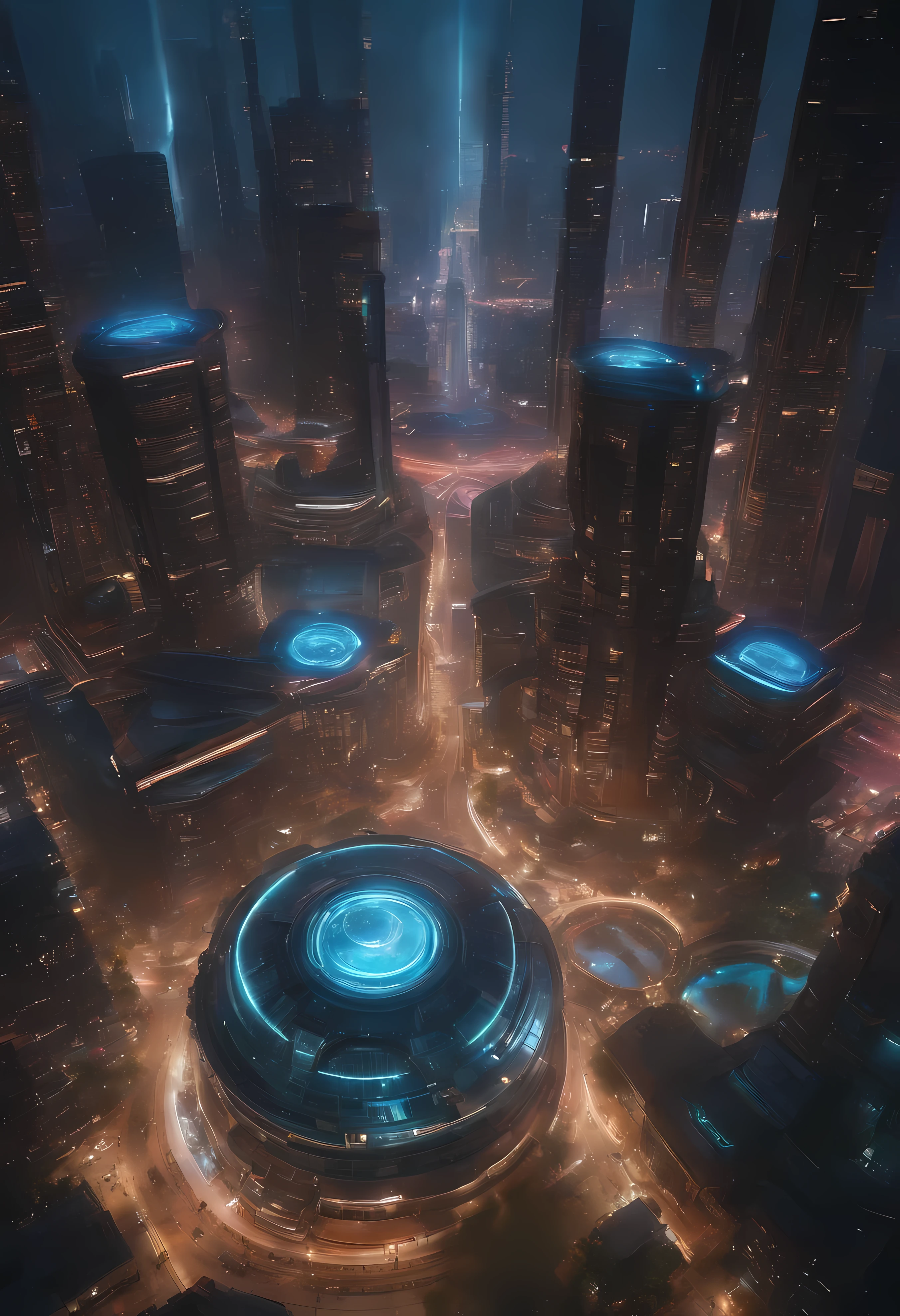 ciberpunk civilization future. year 100000. high technology