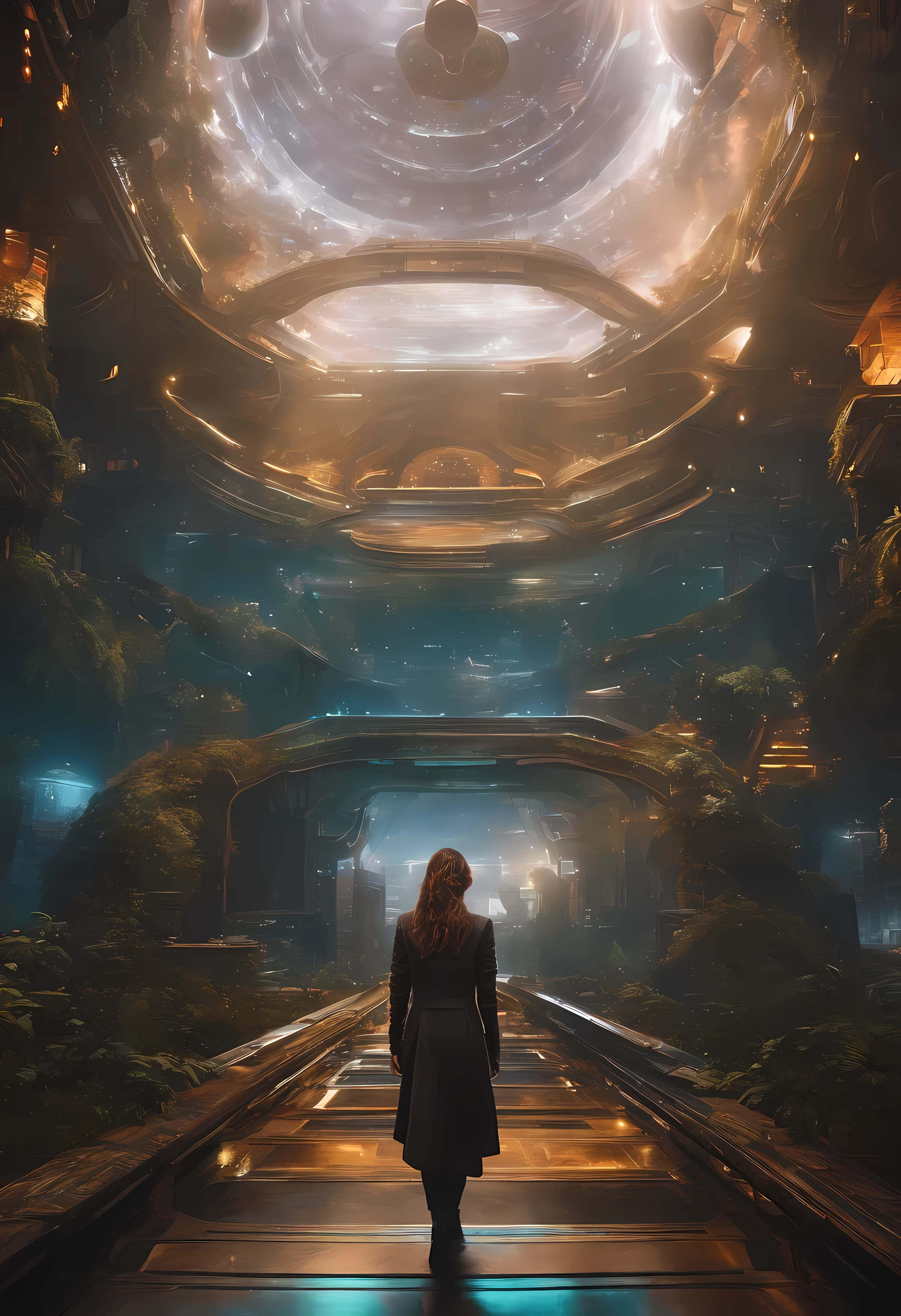 ciberpunk civilization future. year 100000. high technology