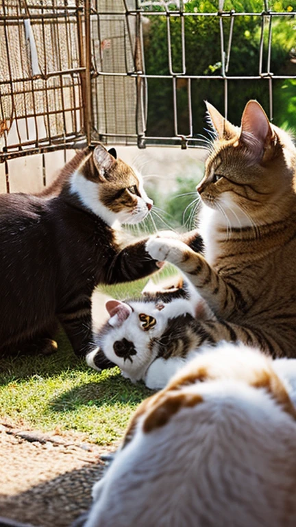 An image depicting the positive relationship between cats and animal protection organizations