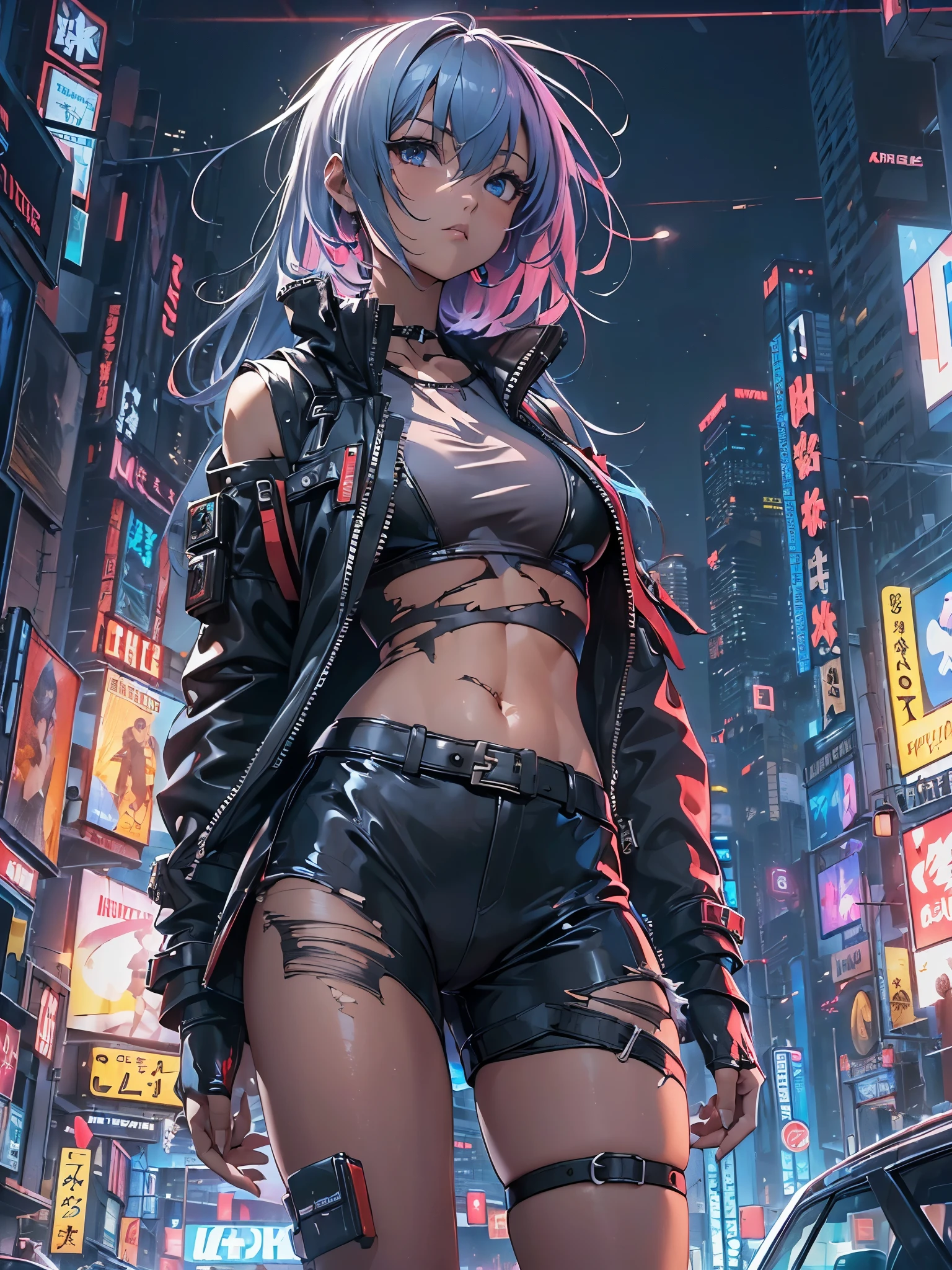 profile pic, a woman in a pink bikini and black jacket sitting on the handrail of the pier bridge, (((ela esta de perfil de jaqueta preta e bikini rosa, white  hair, White sneakers))), perfil, bikini, sutia bikini, calcinha bikini, looking at the horizon to your left, Tuuli, sunset, twilight, cyberpunk art style, cyberpunk 2 0 years. oh model girl, hyper-realistic cyberpunk style, cyberpunk vibes, cyberpunk style ， hyper realist, beautiful cyberpunk girl, cyberpunk art ultrarealistic 8k, cyberpunk girl, cyberpunk art, female cyberpunk anime girl, in cyberpunk style, cyberpunk judy alvarez
