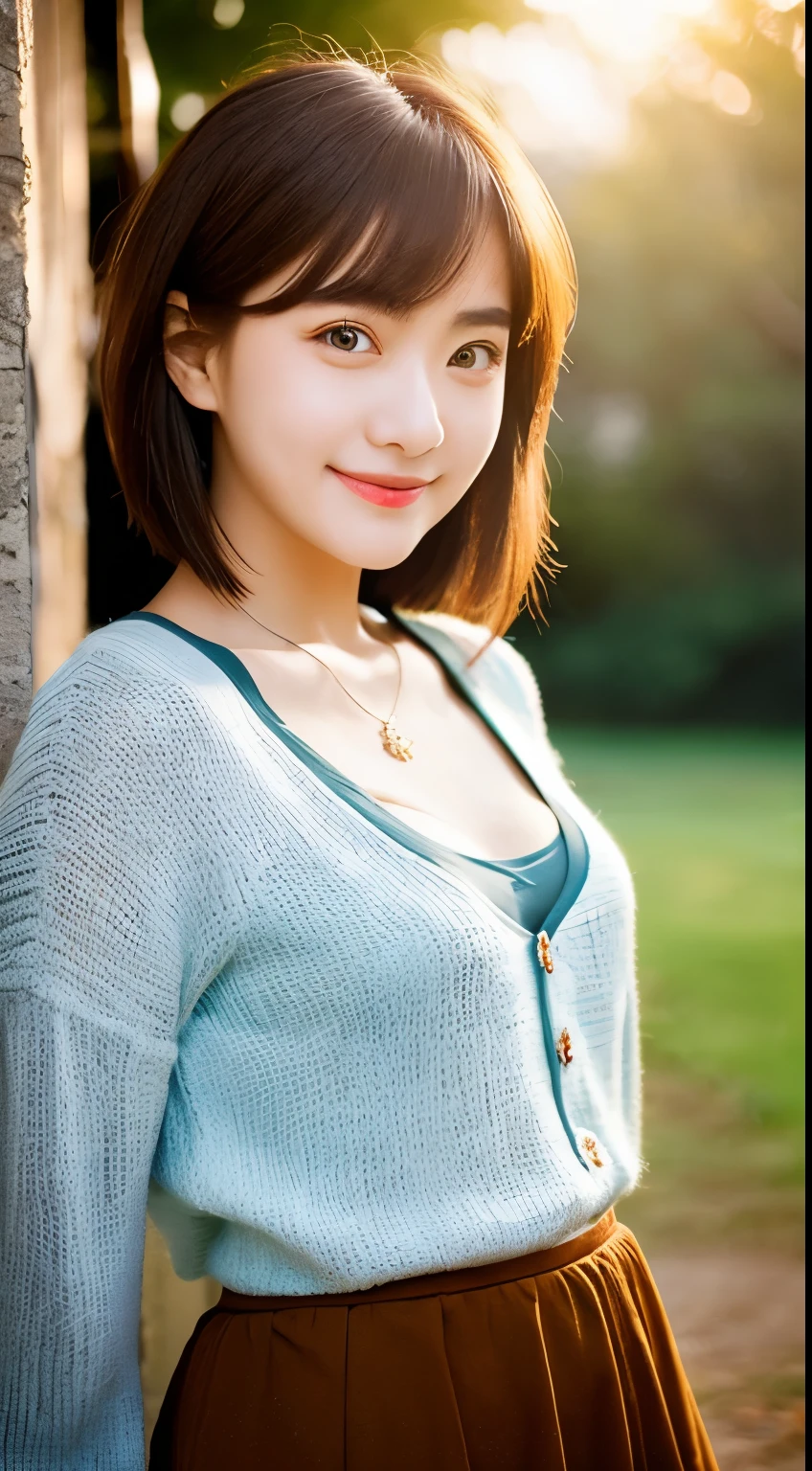 smile、night、RAW Photos、(((ultimate beauty portrait)))、((Glowing Skin))、1 girl、Beautiful 15 year old girl from Prague、Bright expression、((Brown Hair))、(Cleavage)、(flare skirt:1.5)、((Big eyes that shine like jewels))、Open cardigan、Open your clothes、pantyhose、Glowing Skin、(Medium Hair)、(Silky ponytail hair)、(Are standing)、(From below)、Under the skirt、(From below下着の接写)、eyeliner、Beautiful Bangs、Hair between the eyes、最high quality、Very detailed、Film Light、Intricate details、High resolution、Very detailed))、Detailed Background、8KUHD、Digital single-lens reflex camera、Soft Light、high quality、Film Grain、Fujifilm XT3 、Shallow depth of field、natural Soft Light、Kamimei、Bust of a Rich Man