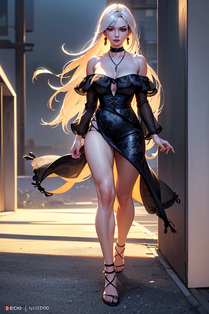 (dynamic porn pose),(leather boots,(asymmetrical armor),(long embroidered lace dress,see through,lift up the hem of the dress)),(random hairstyle),(Thin type:1.8),(large breasts),(Highest image quality,(8K), Ultra-realistic, Best Quality, High quality, High Definition, high quality texture, high detailing, Beautiful detailed, fine detailed, extremely details CG, Detailed texture, realistic representation of face, masterpiece, presence)