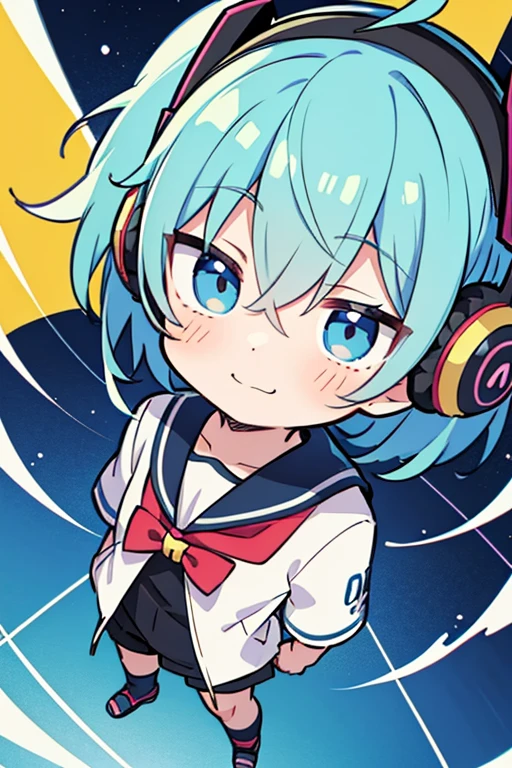 anime boy with headphones,nightcore, anime, [[[[grinning evily]]]], 2 d anime style, anime boy, lofi artstyle, mikudayo, anime vibes, lofi portrait, inspired by Bian Shoumin, high quality anime artstyle, anime artstyle, anime style 4 k			