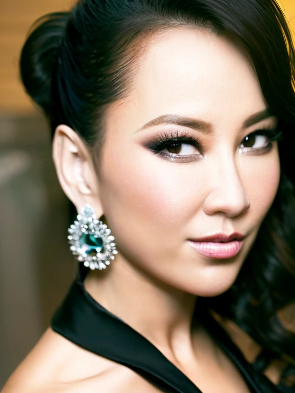1girl, solo, dress, black hair, ponytail, red dress, smile, earrings, simple background, jewelry, looking at viewer, black eyes, makeup, ulzzang-6500v1.1, (original: 1.2), (realistic: 1.3) , beautiful girl with beautiful details, extremely detailed eyes and face, eyes with beautiful details, absurd, incredibly absurd, huge file size, ultra detail, high resolution, ultra detailed, best quality, masterpiece, illustration, ultra detailed and beautiful, ultra detailed, CG, unity, 8k wallpaper, amazing, fine Detail, masterpiece, top quality, official art, extremely detailed CG unity 8k wallpaper, cinematic lighting, (perfect shiny skin:0.6), slim and smooth lines, (floating), 