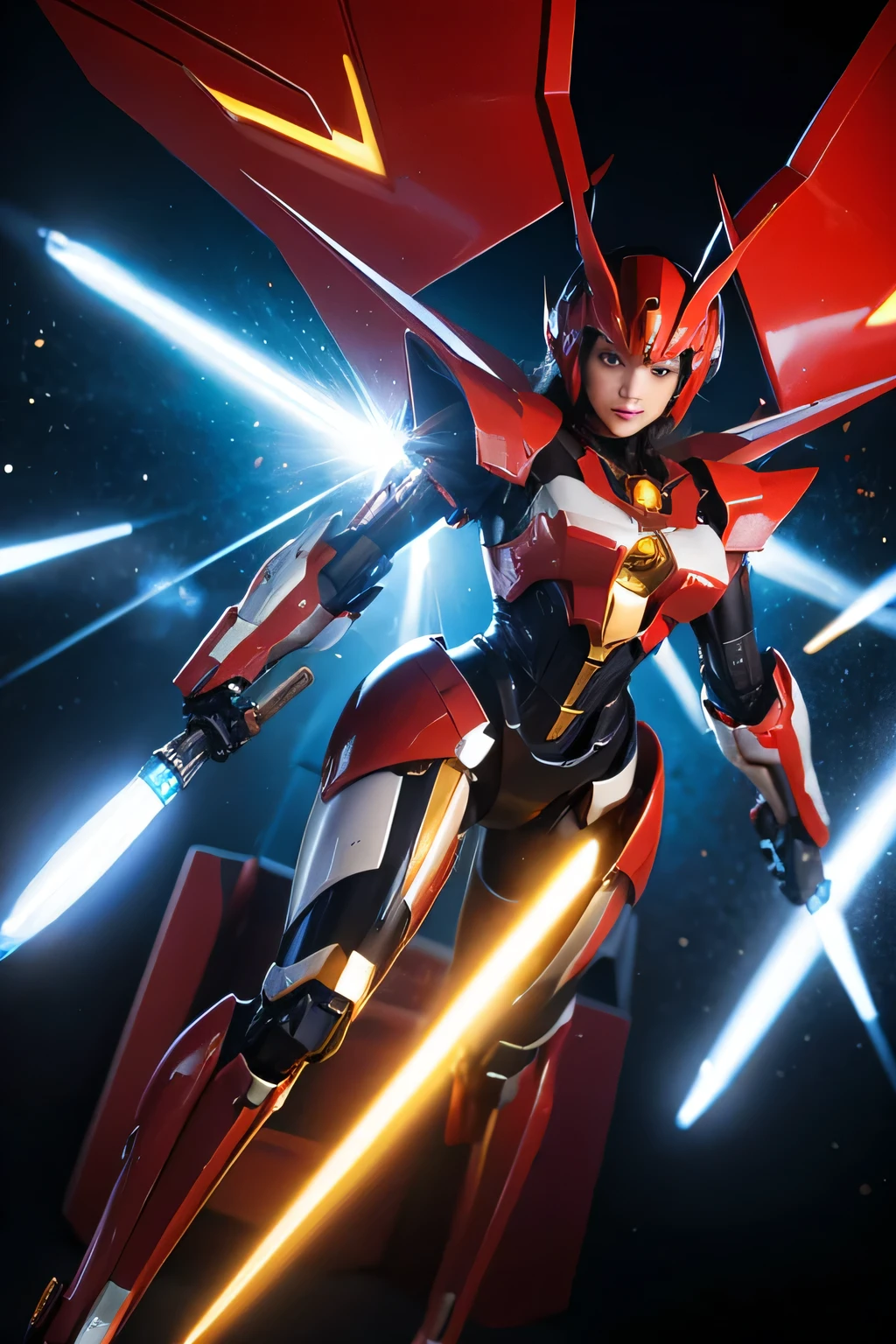 Mecha warrior beautiful girl