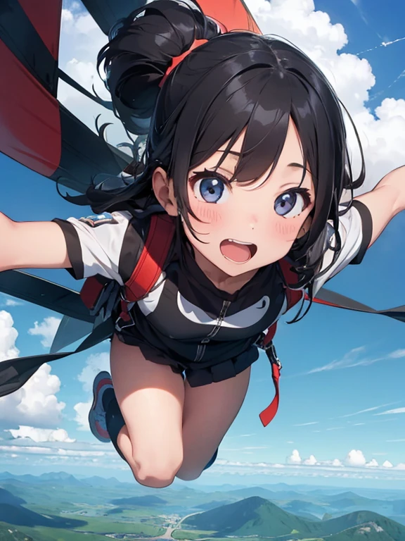 1girl free_fall from Altitude 10000m