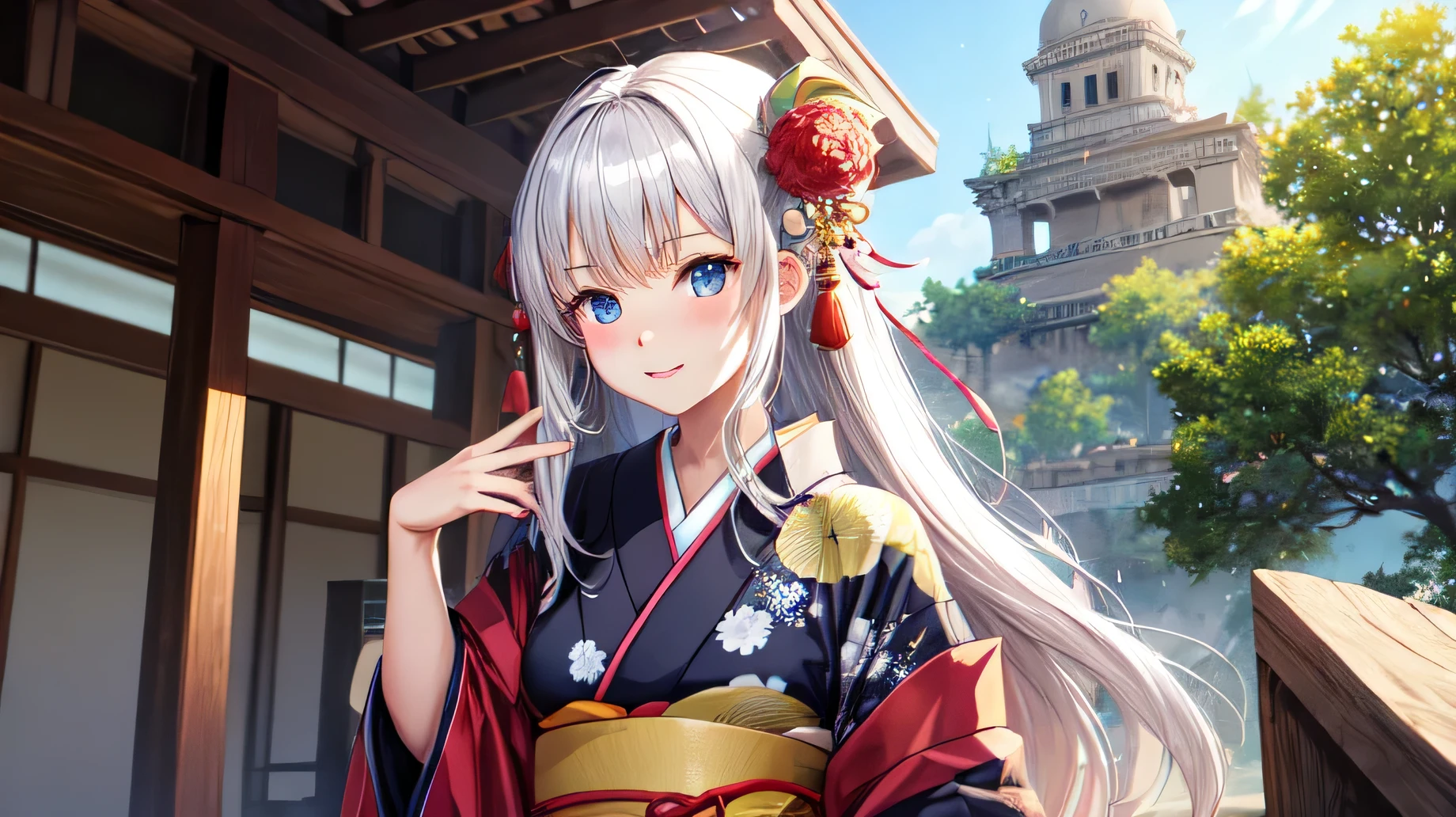 Perfect Face, for anime,Ancient Capital,Beautiful woman in kimono