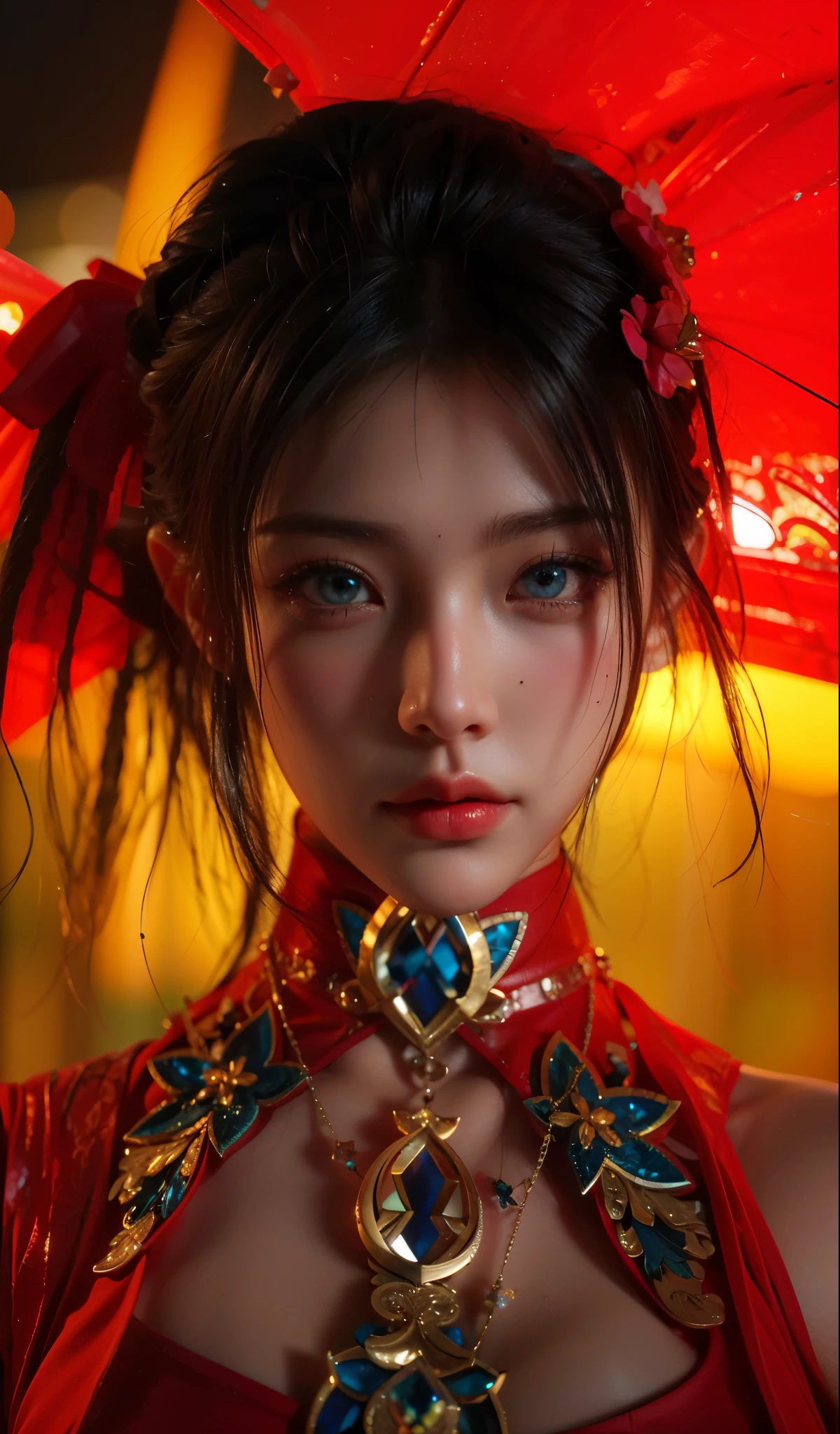 Game Art,Best image quality,Maximum resolution,8k,(A half-length photo),(portrait),(Head close-up),(Rule of Thirds),Unreal Engine 5 rendering works,20 year old girl,((Queen)),The eyes are very detailed,(Large Breasts),Elegant and noble,Movie Lighting,Ray Tracing,Game CG,((3D Unreal Engine)),OC rendering reflection mode,4K,Ultra-clear,Sensual,Translucent lace,Fair and plump figure,Pretty Face,Glossy Gel Coat,身着华贵礼服的Queen,Crystal Gem Crown,Necklace jewelry,blue eyes,Black tattoo(whole body),The tattoo is very three-dimensional,Gorgeous and intricate tattoo designs,Ultra-clear portrait,Sexy thick lips(Red lipstick)