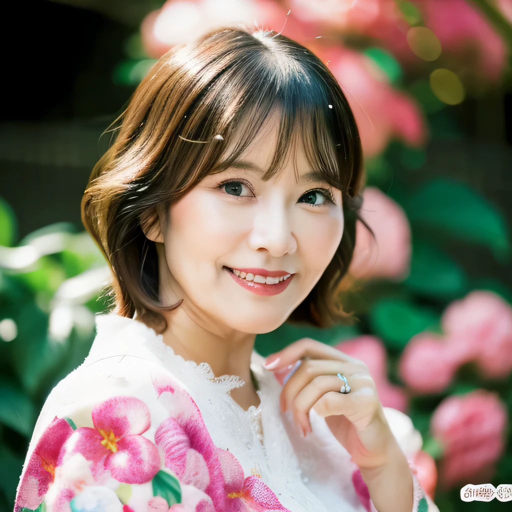 Upper Body Personal woman 50 years old Has bangs tidy bob hair Brown Hair beautiful hair shiny hair Japan rainy season short hair Water droplets on the hair Heavy Rain downpour (It rained and I got wet, Raindrops, Wet body :1.2) It's raining outside( sharpen ), (Purelos Face_v1:0.7), (8K, highest quality), Unconscious, Open Eyes, Big, perfect hands, Detailed Finger, wedding ring, High resolution, original, (Flat Color:0.9),(Colorful:1.1),(masterpiece:1,2), highest quality, masterpiece, High resolution, original, Highly detailed wallpaper, Viewer Perspective, alone, Portrait, Mature Woman Body Set, A slight smile, While staring at this,Natural wrinkles, Wrinkles around the eyes, Surreal, Natural Skin, Natural Hair Color, Bright red lips, hydrangeas in bloom