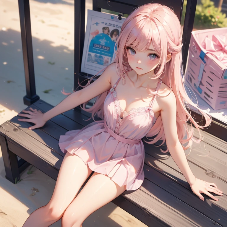 ((highest quality)), ((masterpiece)), (Perfect Face),(Multiple women changing clothes),(nakedを覗かれる),Embarrassed and shy,naked,Pink nipples,半naked,Sexy underwear,Small breasts,Detailed body,Detailed face,２Benzu,２Book Hand,At the playground,Watching the audience