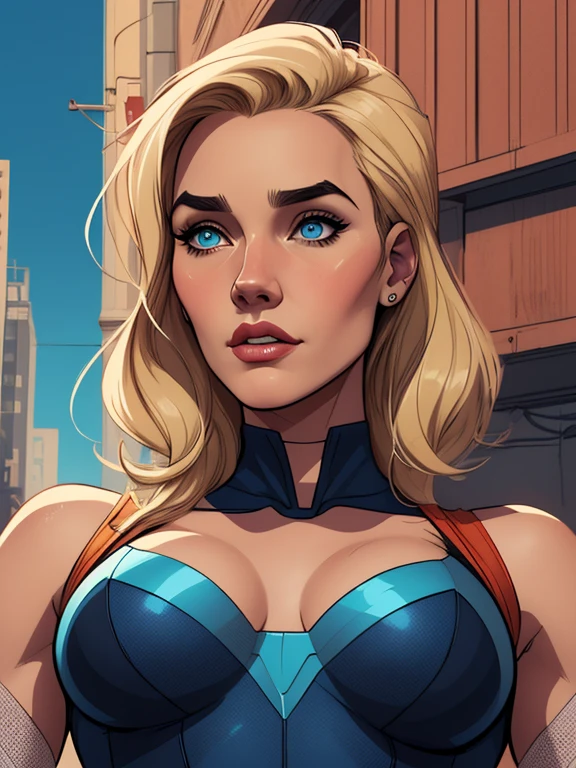 Personagem mulher estilo atompunk Fallout 4 Jennifer Connelly le com marcas de guerras Imagem de desenho animado de uma mulher .Ilustra??o estilo desenho animado, estilo de arte dos desenhos animados, estilo de arte dos desenhos animados, digital illustration style, estilo atompunk design de personagens altamente detalhado, arte digital detalhada coragem, Forest fan art, Design de personagens de retrato, beautiful digital illustration, retrato de alta qualidade, Arte em quadrinhos, mulher jovem cabelo com transas lindas . s lined eyes Medium large bust and wonderful sexy clothes. image expression of sexual desire from waist to head atompunk style Fallout 4 The perspective is from below, emphasizing the majesty and power of the Giganteum style Cartoon style digital illustration close-up of a woman with blonde hair and blue eyes, artgerm e lois van baarle, zenoscope, Betty Cooper, Lois van Baarle e Rossdraws, no estilo artgerm, artgerm julie bell beeple, retrato de emma geada, Invisible Woman, black canary, margot robbie em gta v, wonderful expression style Cartoon style digital illustration Jennifer Connelly