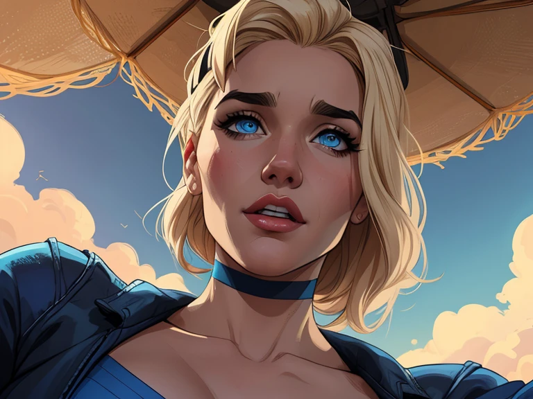 Personagem mulher estilo atompunk Fallout 4 Jennifer Connelly le com marcas de guerras Imagem de desenho animado de uma mulher .Ilustra??o estilo desenho animado, estilo de arte dos desenhos animados, estilo de arte dos desenhos animados, digital illustration style, estilo atompunk design de personagens altamente detalhado, arte digital detalhada coragem, Forest fan art, Design de personagens de retrato, beautiful digital illustration, retrato de alta qualidade, Arte em quadrinhos, mulher jovem cabelo com transas lindas . s lined eyes Medium large bust and wonderful sexy clothes. image expression of sexual desire from waist to head atompunk style Fallout 4 The perspective is from below, emphasizing the majesty and power of the Giganteum style Cartoon style digital illustration close-up of a woman with blonde hair and blue eyes, artgerm e lois van baarle, zenoscope, Betty Cooper, Lois van Baarle e Rossdraws, no estilo artgerm, artgerm julie bell beeple, retrato de emma geada, Invisible Woman, Black Canary in GTA V, wonderful expression style Cartoon style digital illustration Jennifer Connelly