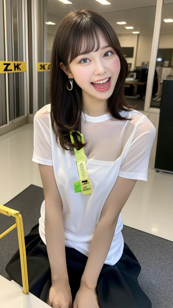 (8K, Raw photography, Top image quality, masterpiece:1.3), (realisitic, Photorealsitic:1.3), 1girl in, (cute little:1.3), small tits, (sunlights), (Sheer sunlight), Suny, (Look at viewers:1.3), short-hair, (耳Nipple Ring), Mouth closed, Green wool shirt