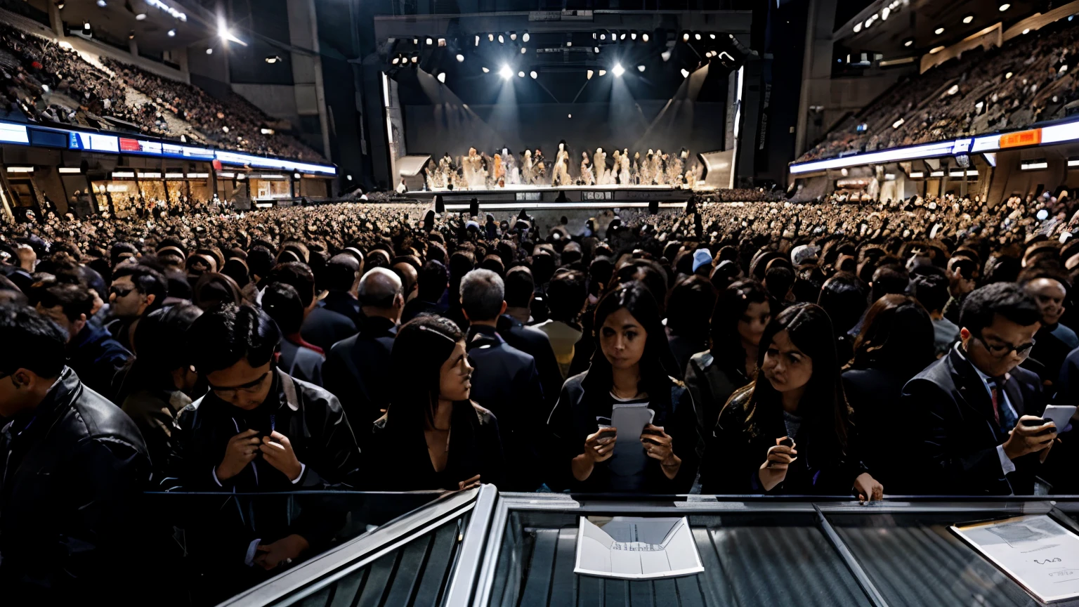 crowd of people on a transparent background