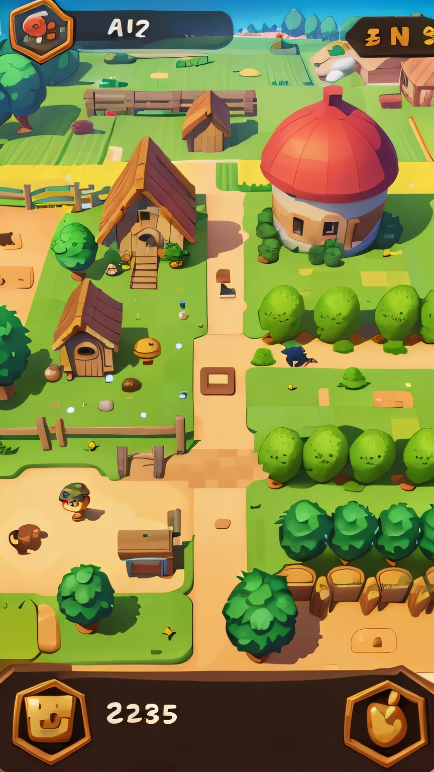 Close-up of a farm,There are a group of animals inside, in Game Screenshot, Stardew Valley, screenshot, Villagers are busy farming, human farm, Game screenshot, screenshot, Outside the farm, Farm Background, Game Screen, Game screenshot, Farmers, On a farm, Game Screenshot, scifi farm, Mobile Game Art,flat,No text,2d