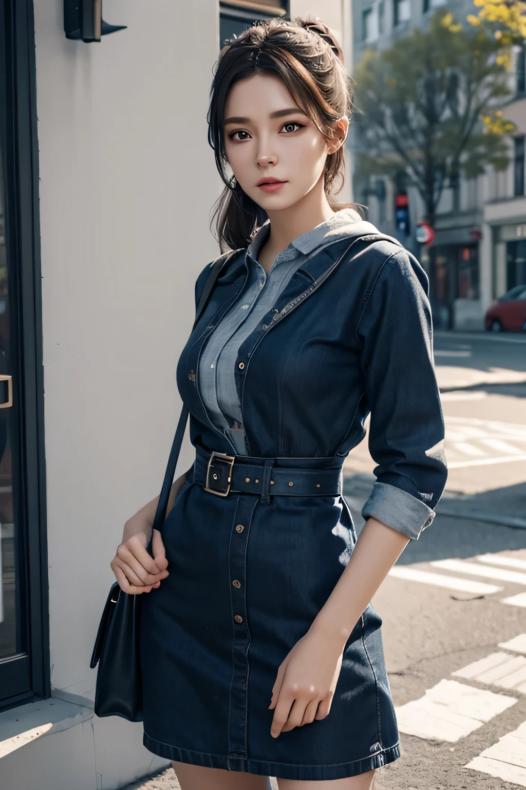 Realistic 3D CG female character，Nordic dressing style youthful and beautiful two-dimensional style