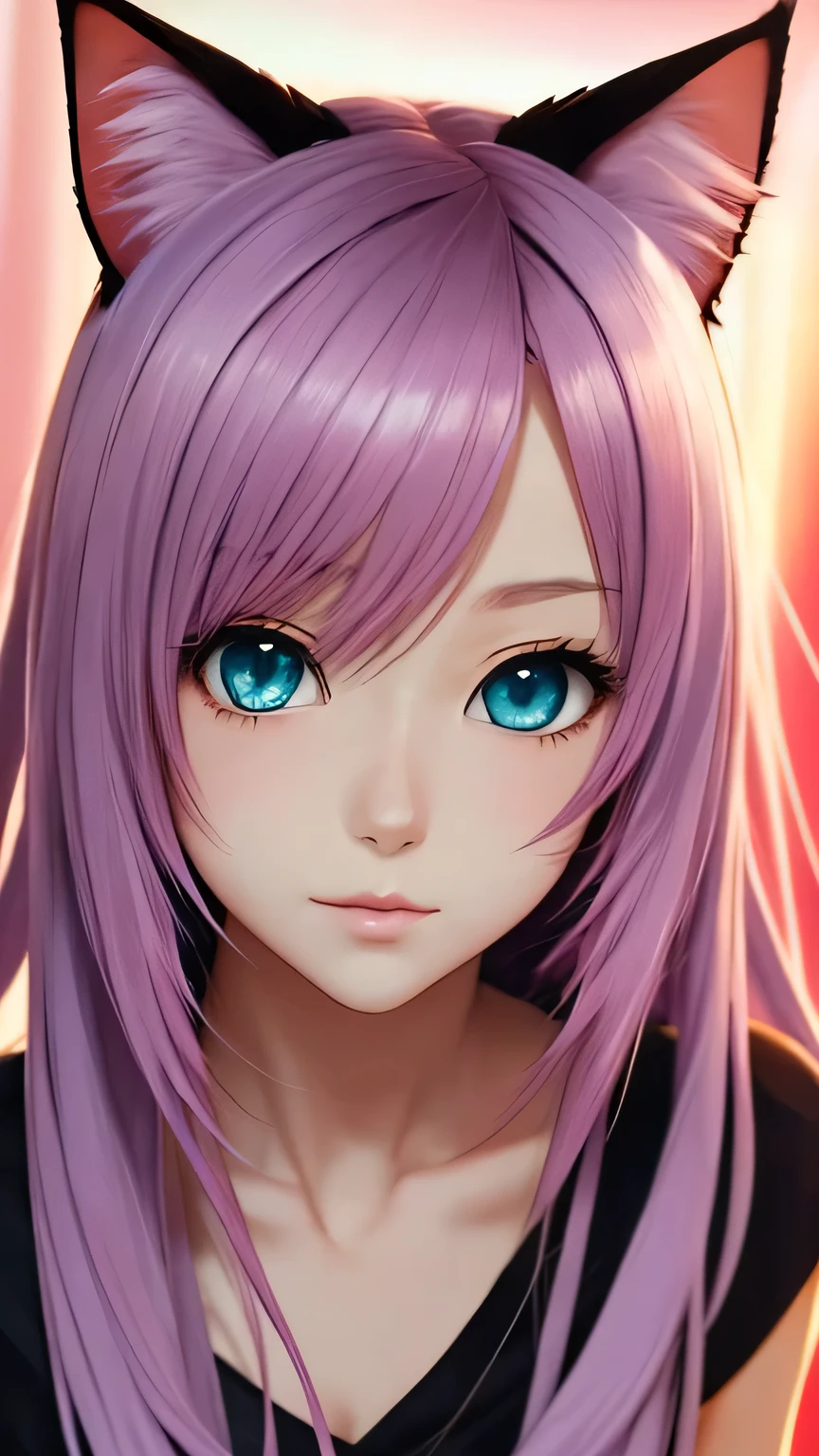 There is a woman with pink hair and cat ears., Very beautiful cute cat girl, Charming cat girl, Real life anime girls, Ultra realistic anime, beautiful Anime cat girl, Anime cat girl, Beautiful young cat girl, Very Beautiful Anime Cat Girl, Surreal , Enchanting anime girl, cute Anime cat girl, Cat ears anime girl