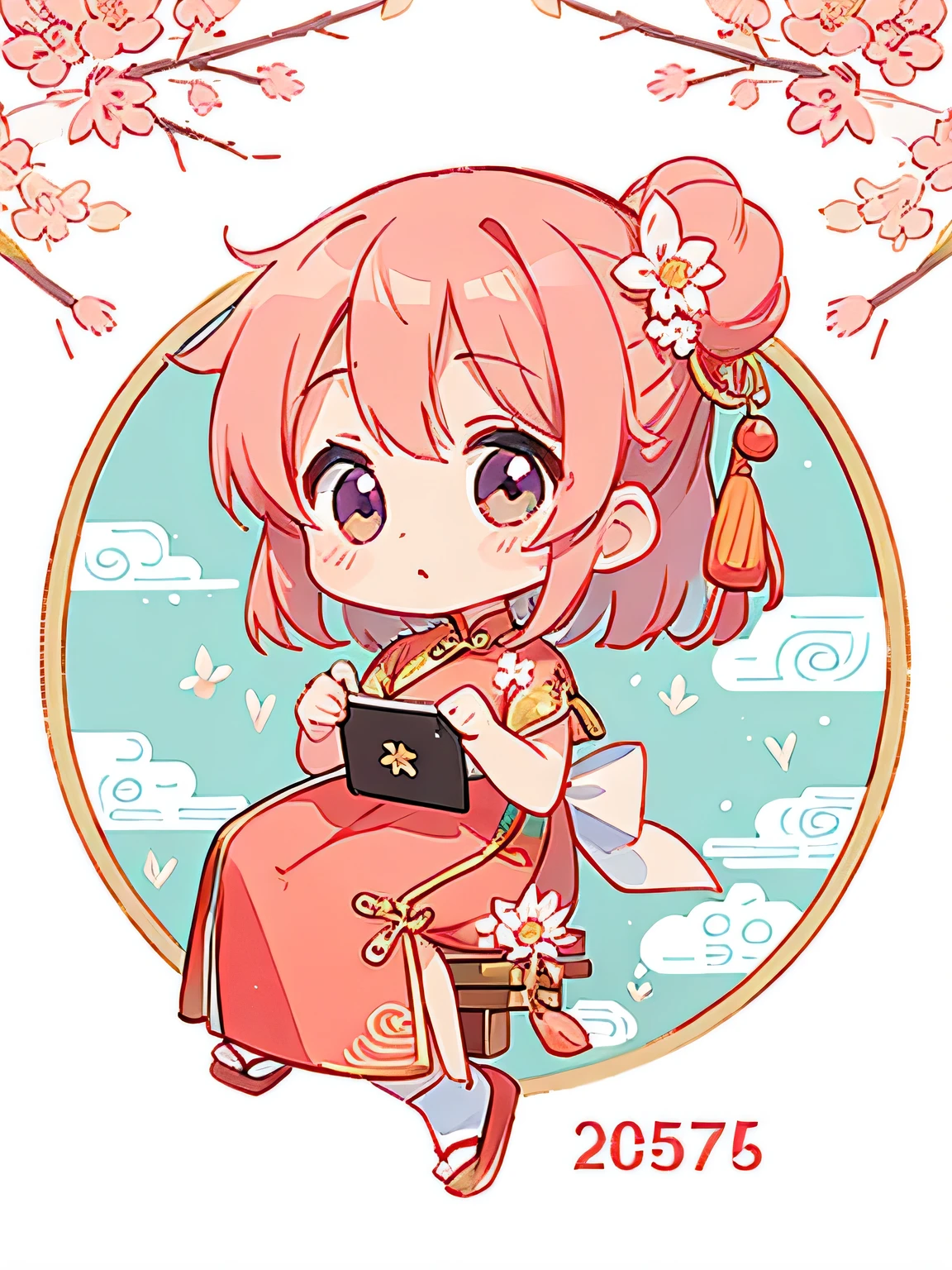 Momoko Sakura Style, Kawaii Design, many girls, most beautiful girl ever、Chibi, Chinese Style Hair、(((China dress)))