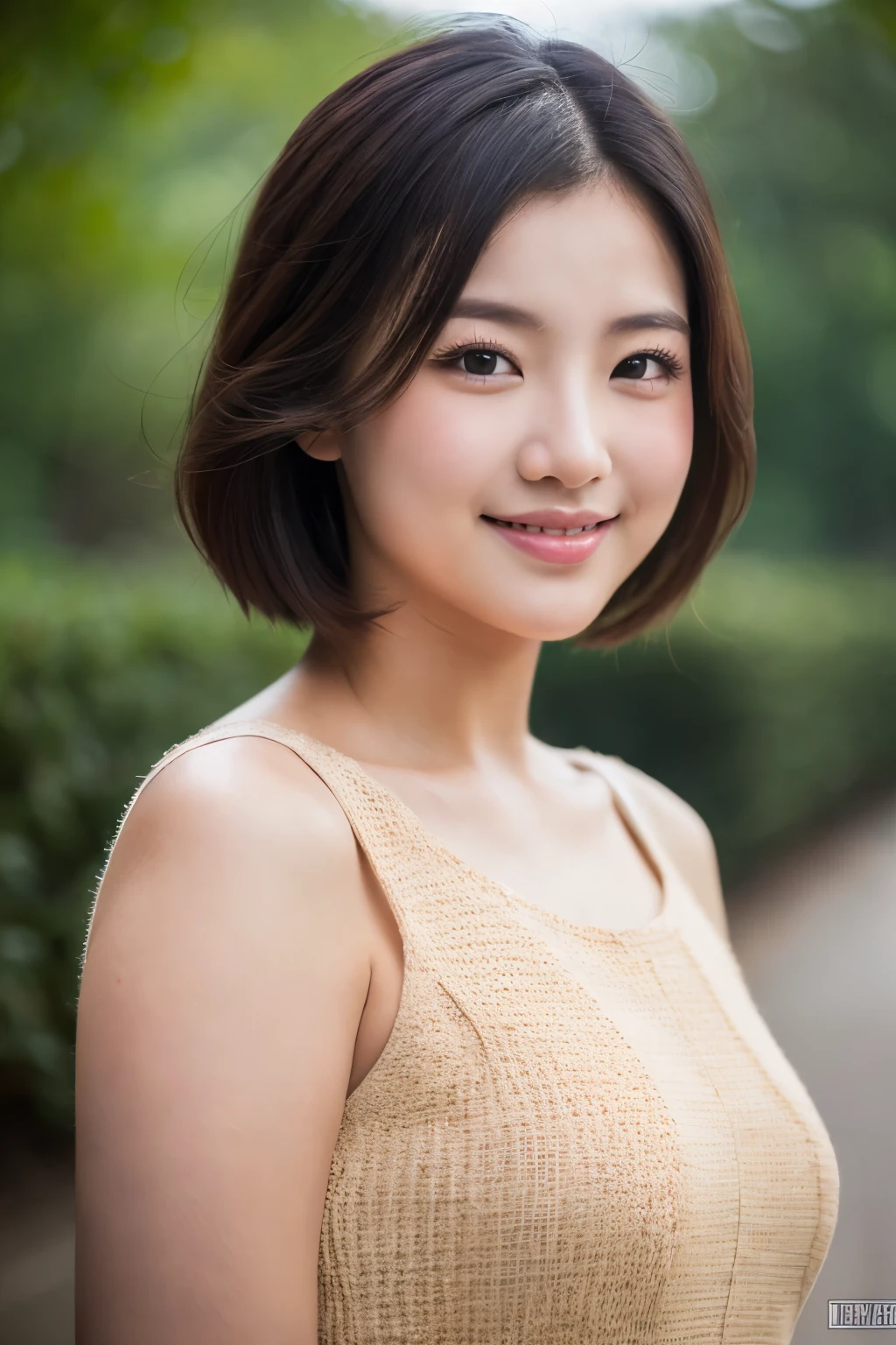 high quality,8K,4k,high resolution,woman,1 personality,(Live-action 1.2),Realistic texture,(Height 1.2),(若いwoman),(smile),looking at the camera,(fat 1.5),日本のwoman,(curvy),(plump),(dress),Japanese,Bobcut,(tall1.3),((最high quality, 8k, masterpiece: 1.3)), Perfect body beauty: 1.4, Highly detailed face and skin texture, double eyelid,Whole body 1.3