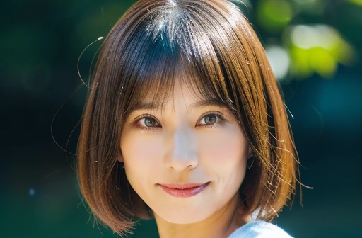 Upper Body 50 years old straight hair Straight hair 明るいBrown Hair Very straight hair まとまったshort hair Personal woman Has bangs Very straight hair まとまりのあるshort hair Brown Hair Straight-haired hair straight hair Brown Hair beautiful hair shiny hair Japan rainy season short hair Water droplets on the hair Heavy Rain downpour (It rained and I got wet, Raindrops, Wet body :1.2) It's raining outside( sharpen ), (Purelos Face_v1:0.7), (8K, highest quality), Unconscious, Open Eyes, High resolution, original, (Flat Color:0.9),(masterpiece:1,2), highest quality, masterpiece, High resolution, original 視聴者の視点, alone, Portrait, Mature Woman Body Set, A slight smile, While staring at this,Natural wrinkles, Wrinkles around the eyes, Surreal, Natural Skin, Natural Hair Color, 真っ赤な唇 紫陽花が咲いている 雨が降っている ストレートのshort hair 明るいBrown Hair