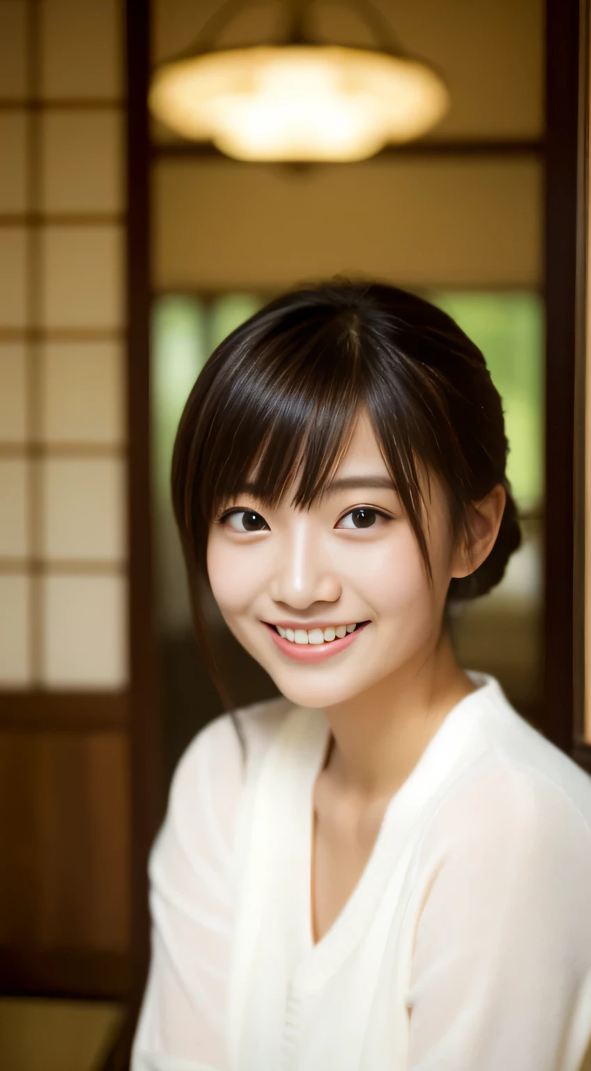 masterpiece,best quality,(Japanese ),((Beautiful girl)),indoor,(shy smile),beautiful teeth,