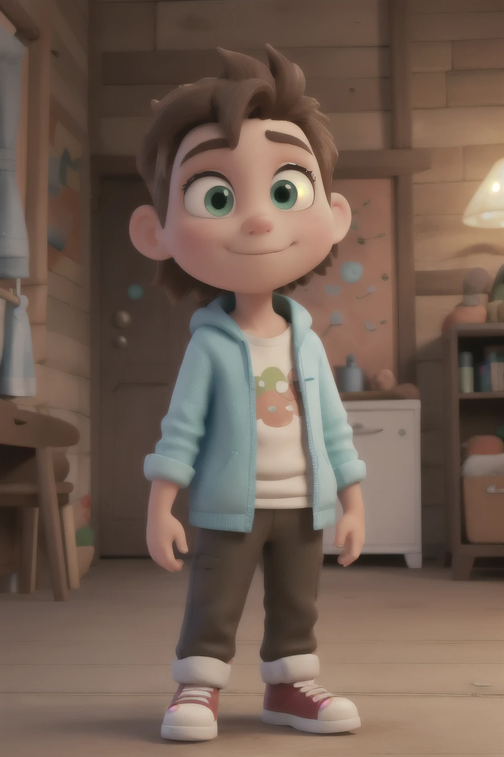 un personnage de cartoons qui est un cookie, ce cookie mange une glace et fumer un joint avec les yeux rouges